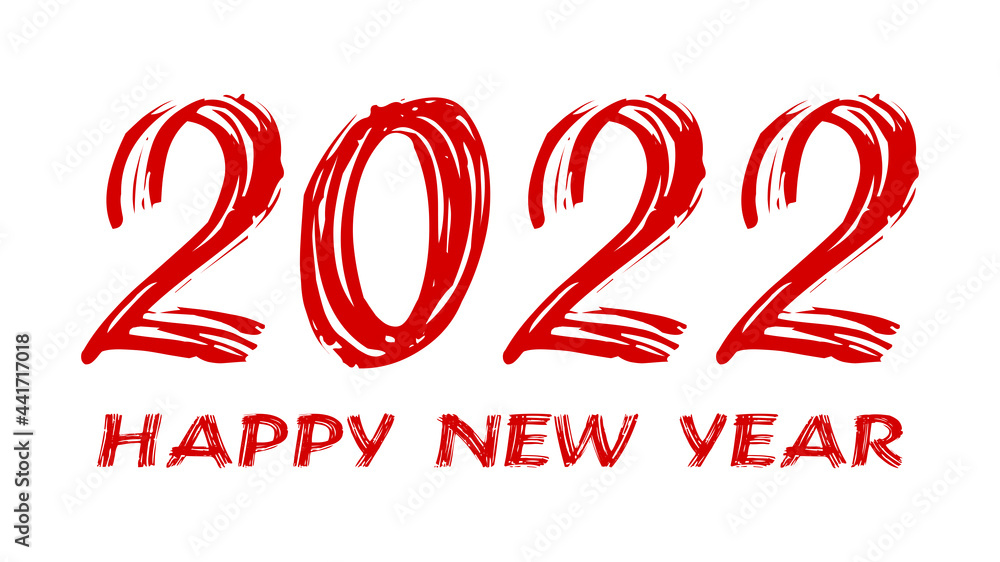 bloody horror-like illustration of a happy new year 2022 red text on a white background bloody horror-like illustration of a happy new year 2022 red text on a white background