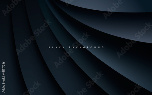 Black abstract dimension background realistic style