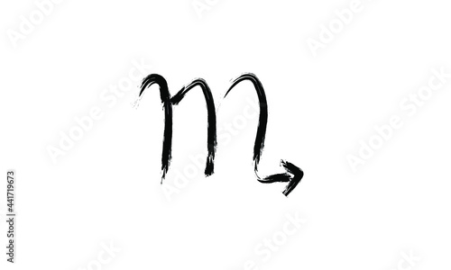Hand drawn scorpio zodiac illustration. Simple line hand scorpion zodiac icon.The Scorpion zodiac vector symbol. Hand drawing scorpio zodiac sign. eps 10