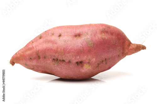 sweet potatoes on the white background