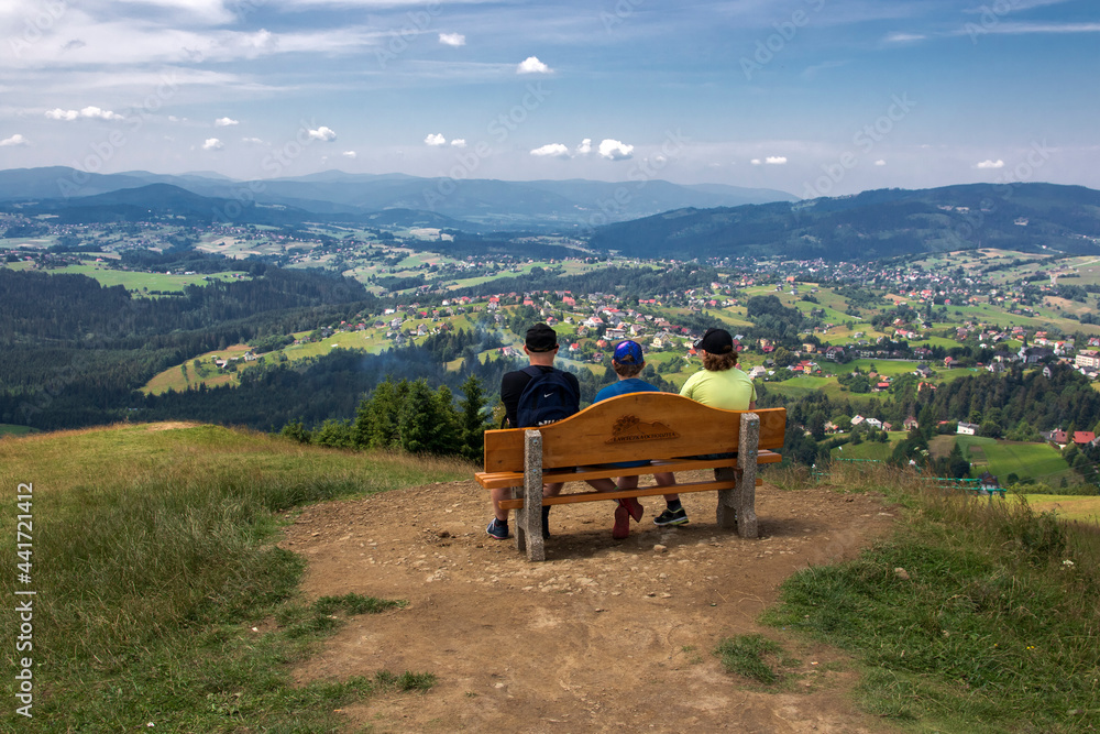 View from Ochodzita peak in Koniaków , Silesian Beskid View from Ochodzita peak in Koniaków , Silesian Beskid