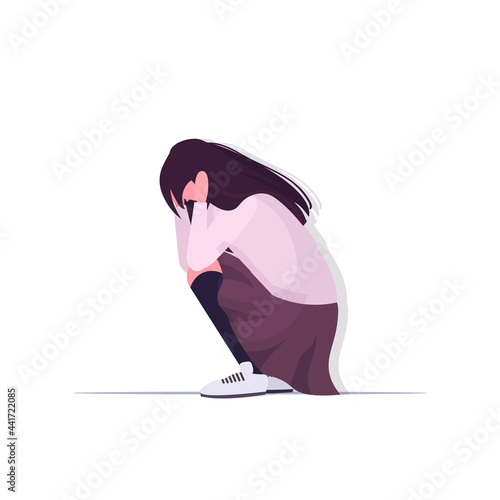 depressed woman crying depression problems stress psychotherapy bullying concept