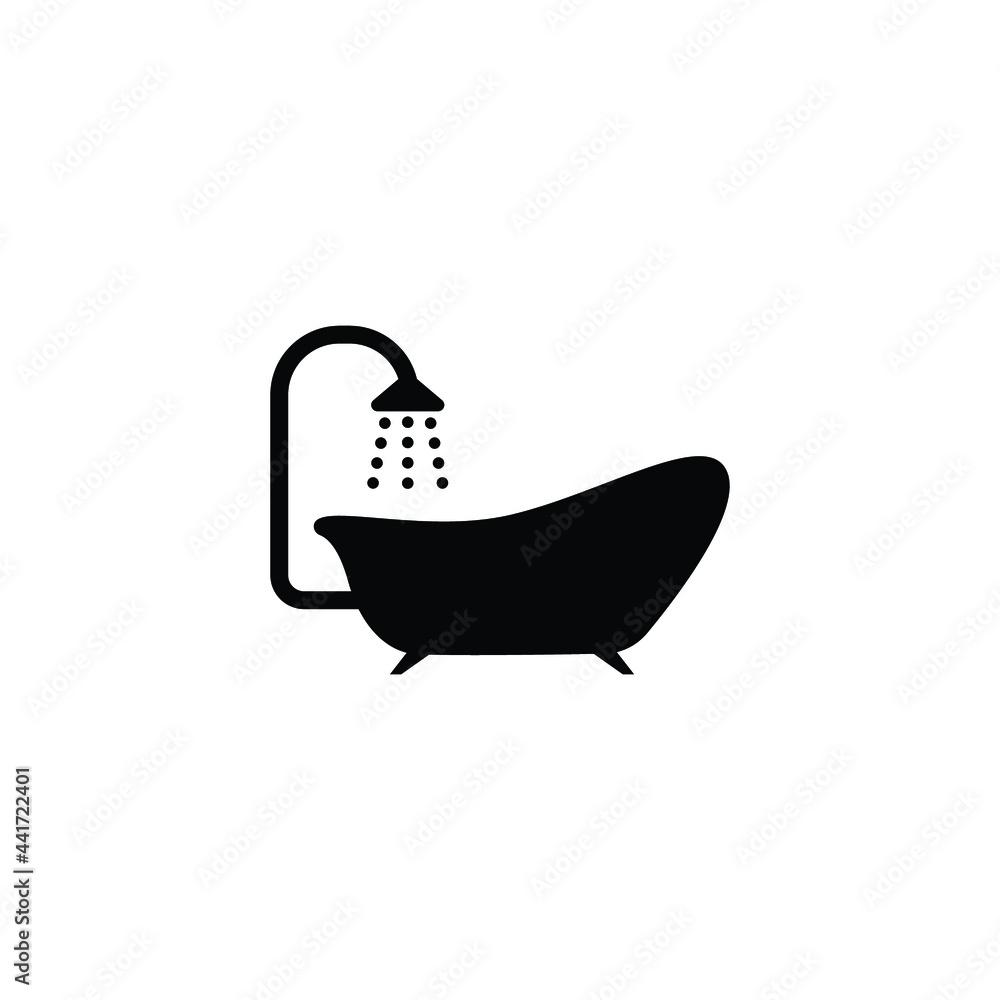 bathtub icon design template vector