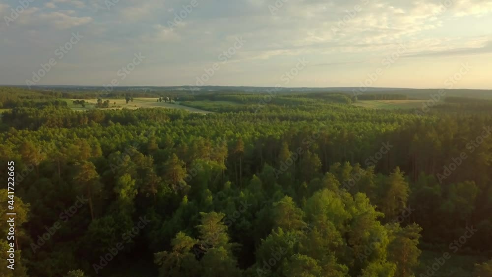 4k AERIAL with flight over forest and countryside and typical polish landscape. 4k AERIAL with flight over forest and countryside and typical polish landscape.