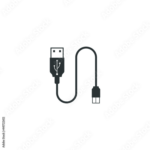 data cable icon design template vector