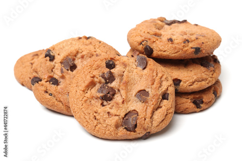 Cookie tower on white background