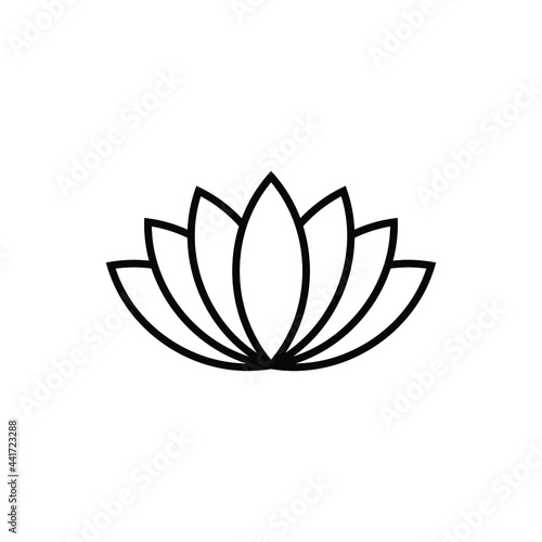 lotus icon design template vector