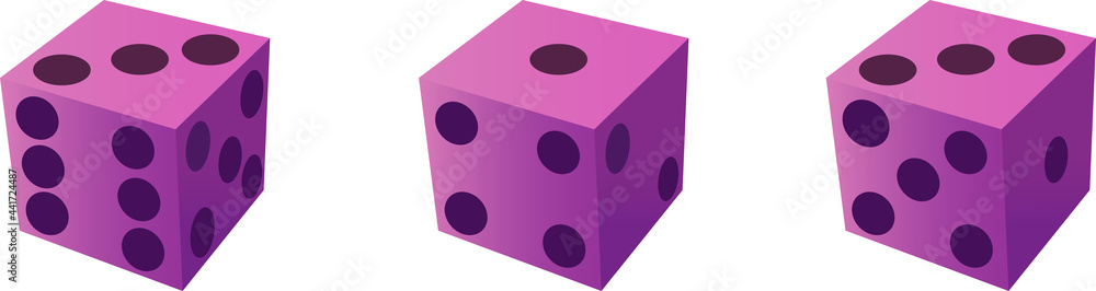 vector illustration of pink dice vector illustration of pink dice