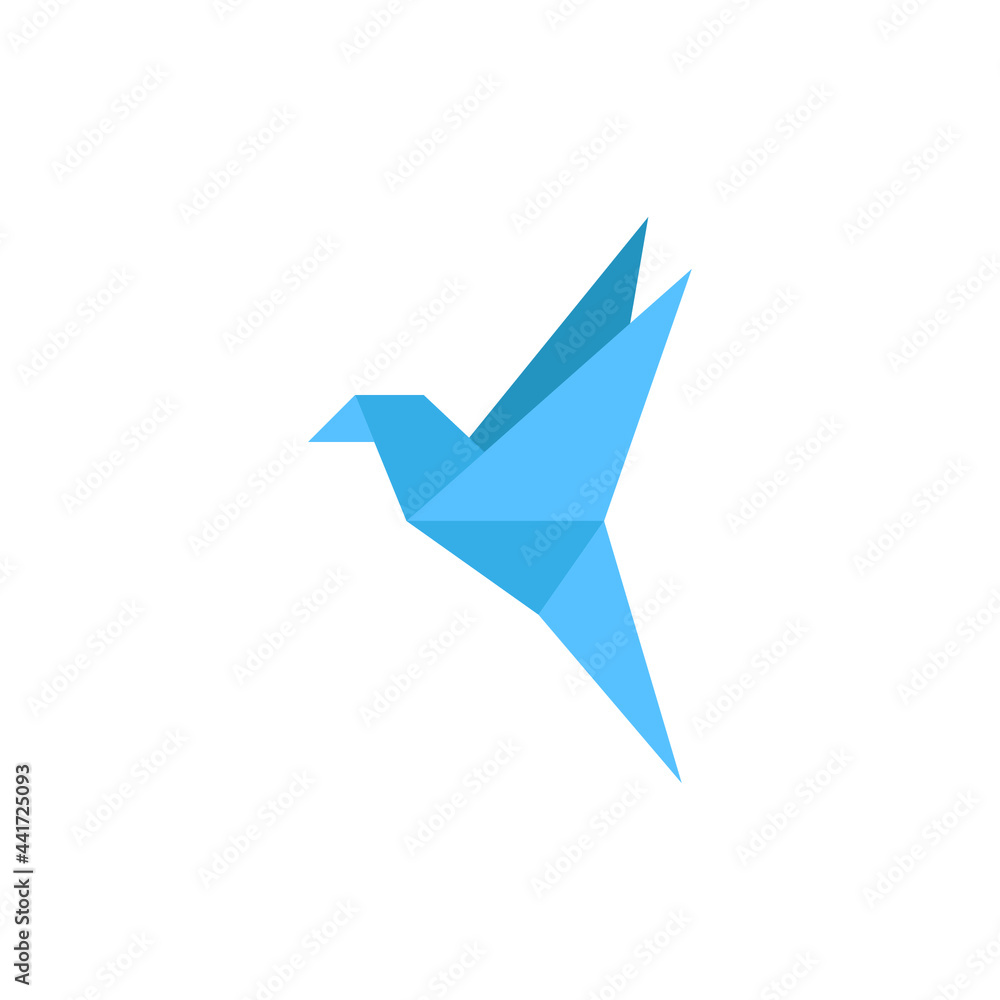 Fototapeta premium bird origami logo icon design template
