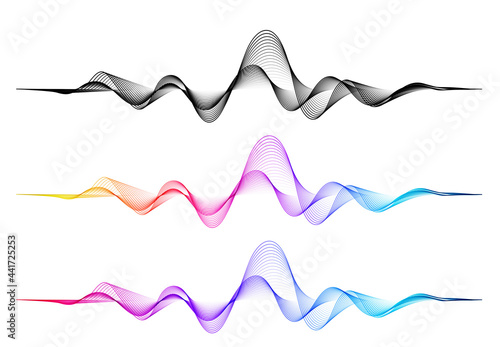 Vector background with color abstract blend wave