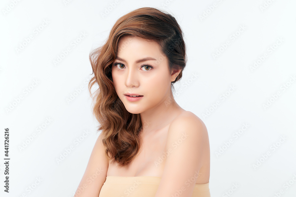 Beautiful young asian woman with clean fresh skin on white background, Face care, Facial treatment, Cosmetology, beauty and spa, Asian women portrait. Beautiful young asian woman with clean fresh skin on white background, Face care, Facial treatment, Cosmetology, beauty and spa, Asian women portrait.