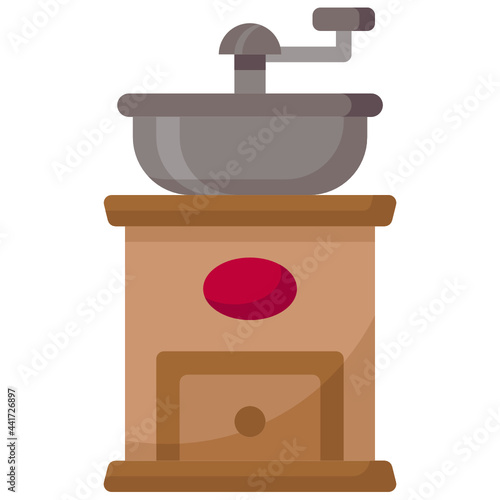 coffee grinder flat icon