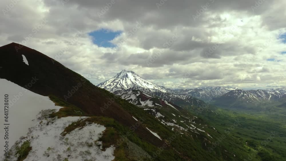 custom made wallpaper toronto digitalAerial view of Viluchinskiy volcano in Kamchatka Peninsula
