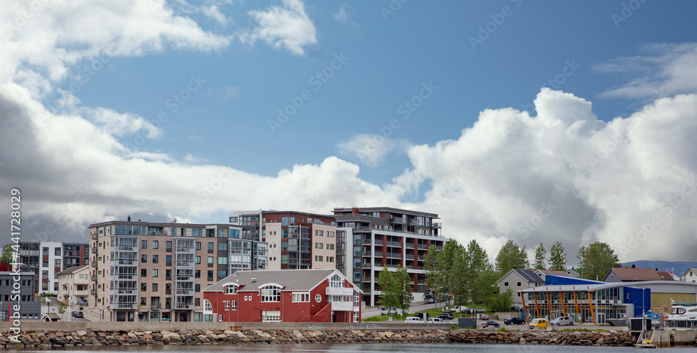Buildings in Bodø city in Northern Norway,scandinavia,Europe
