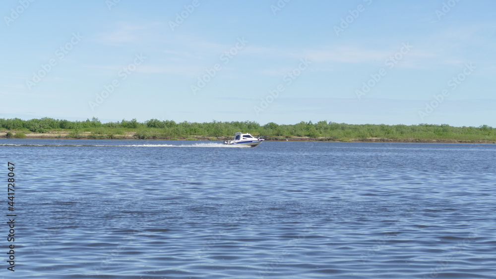 naryan-mar. Nenets Autonomous Okrug. Russia. 06.26.2021. summer navigation on the Pechora river naryan-mar. Nenets Autonomous Okrug. Russia. 06.26.2021. summer navigation on the Pechora river