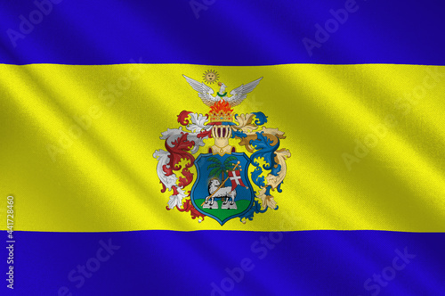 Flag of Debrecen in Hajdu-Bihar County in Hungary photo