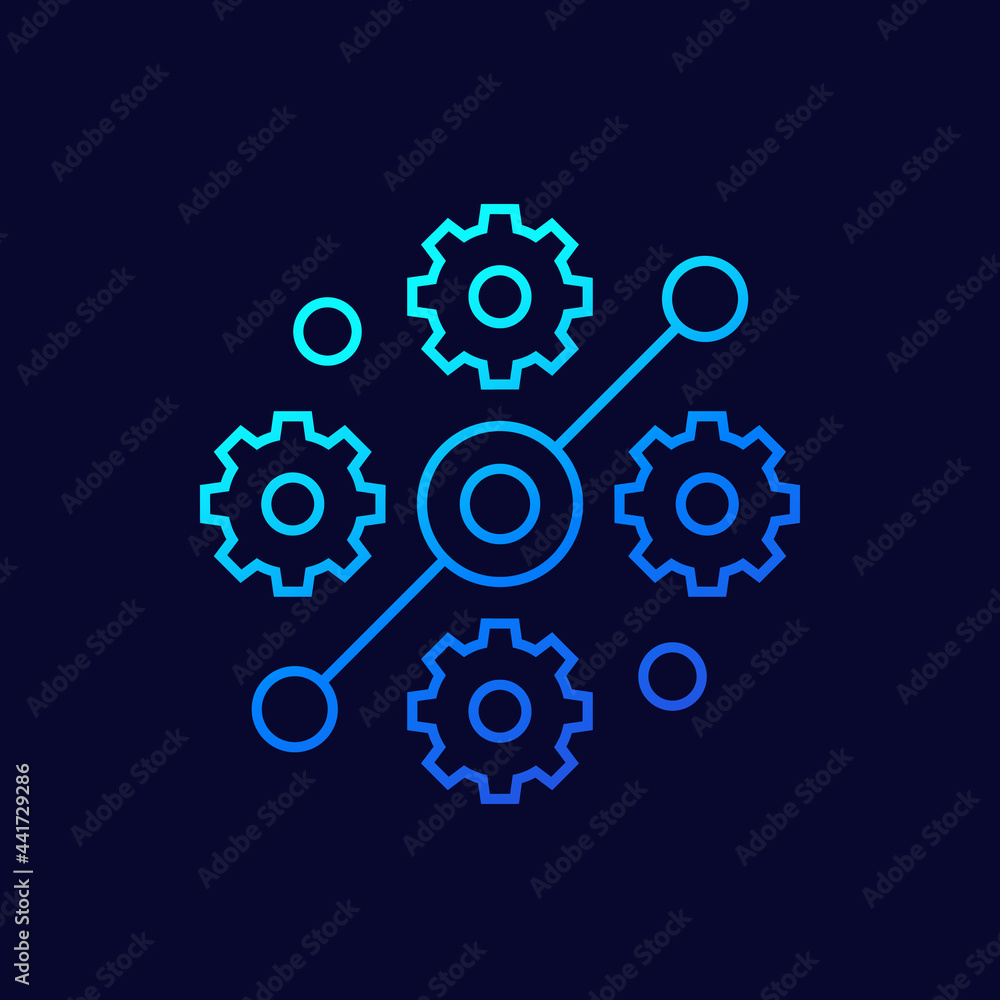 streamline process line icon for web streamline process line icon for web