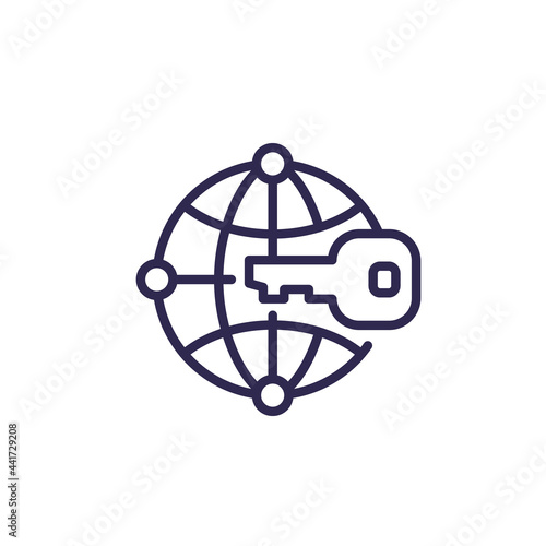 private key for network line icon