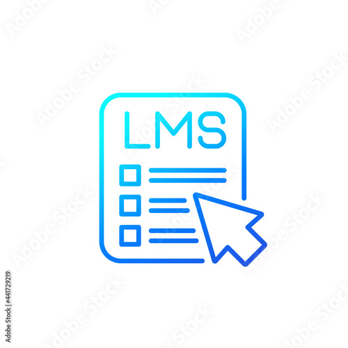LMS line icon, Learning Management System