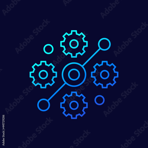 streamline process line icon for web