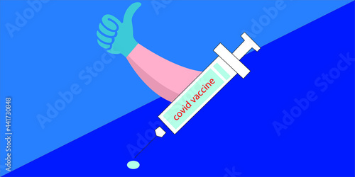 2d illustration covid vaccine concept 