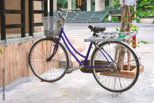 Old bicycle on the street