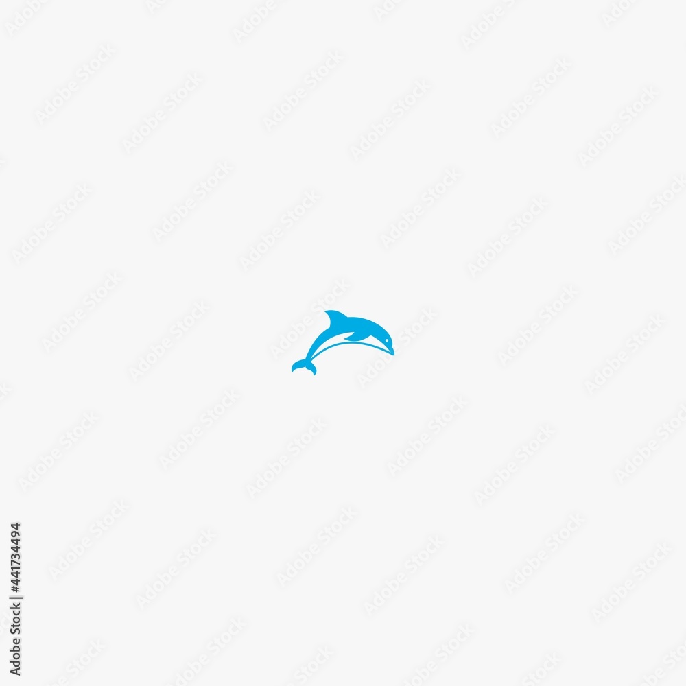 Fototapeta premium DOLPHINS LOGO ICON SIMPLE VECTOR