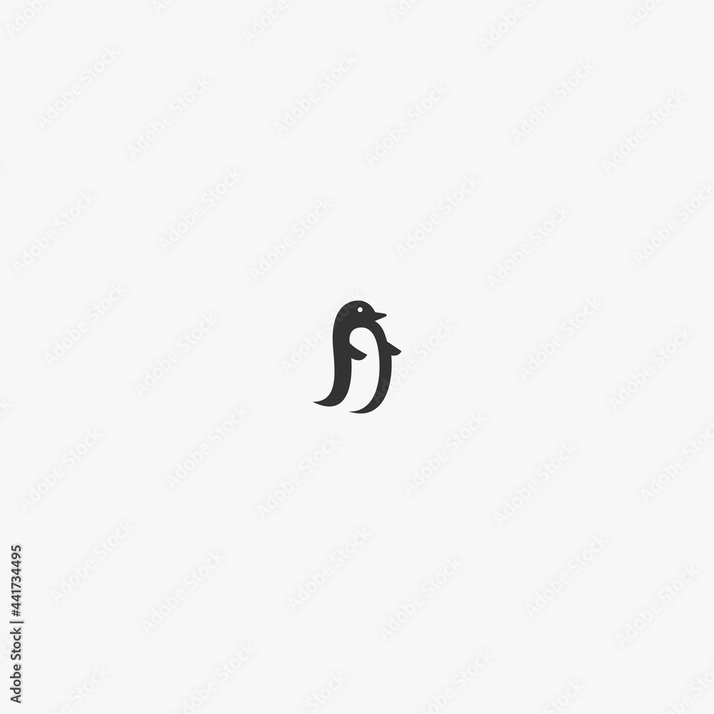 PENGUIN ICON LOGO SIMPLE VECTOR PENGUIN ICON LOGO SIMPLE VECTOR