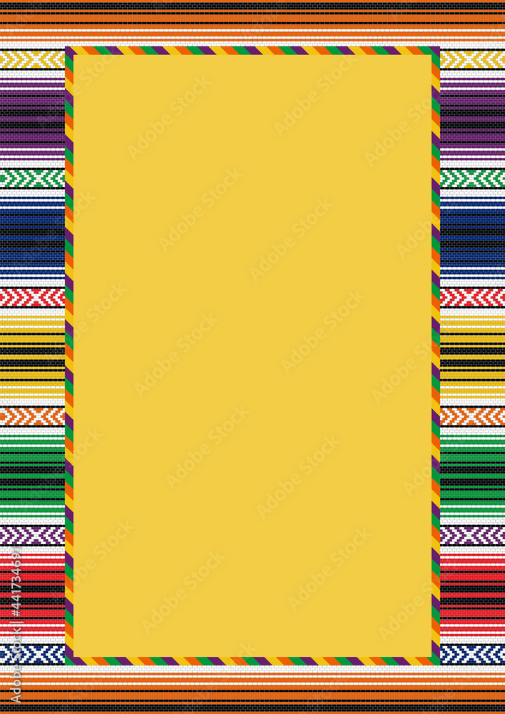 custom made wallpaper toronto digitalEthnic pattern background with copy space for text. Colorful striped frame. Traditional mexican blanket ornament. Cinco de Mayo design illustration. For banner, card, mexican restaurant menu cover.