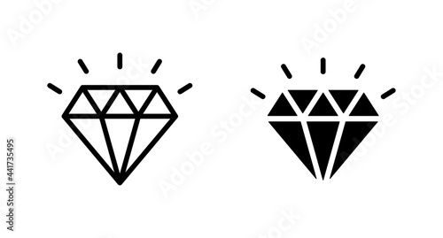 Dimond icon vector for computer, web and mobile app  photo