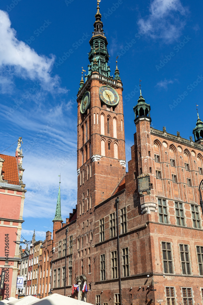  Old Town Hall in Gdansk. Pomerania, Poland