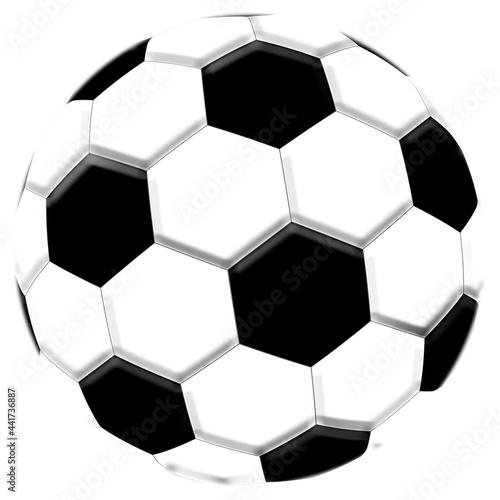 White soccer ball for soccer game recreation  clasic model