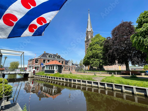 Frisian flag at the town Wergea