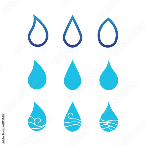 Water wave icon vector