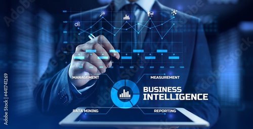 Obraz na płótnie Business intelligence BI concept analytics intelligence Big data analyze