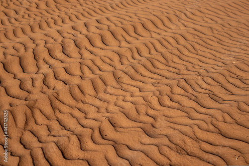 Close up of sand patterns at Red Sands New Mexico February 2021