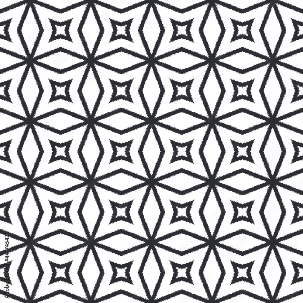 Medallion seamless pattern. Black symmetrical Medallion seamless pattern. Black symmetrical