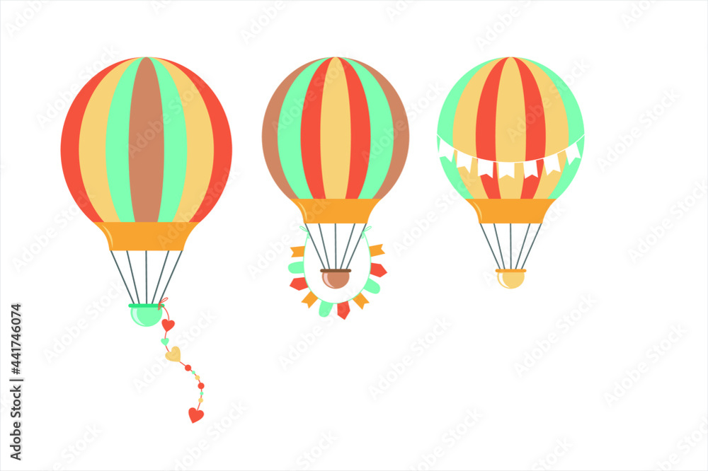 Naklejka premium Hot air balloon illustration