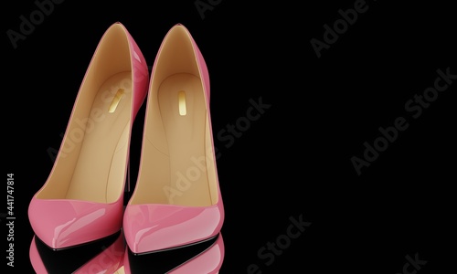 woman high heel footwear fashion female style with copy space in the background