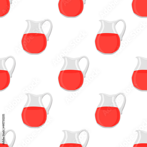 Illustration on theme big colored lemonade in glass jug