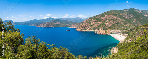 Porto beach on coast of Corsica