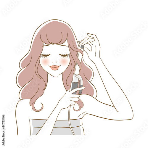 ヘアスタイリング　カールアイロン