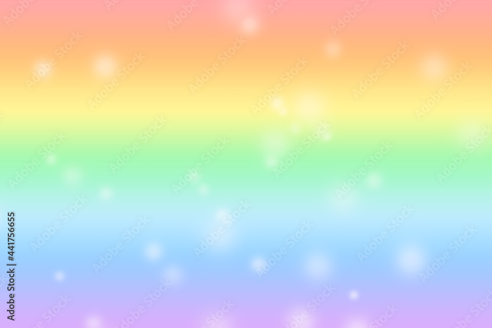 soft and delicate iridescent light background with bokeh. LGBT symbol and rainbow gradient background