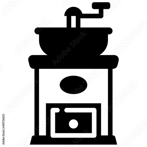 coffee grinder solid line icon