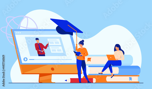 2d illustration Online Education concept
    