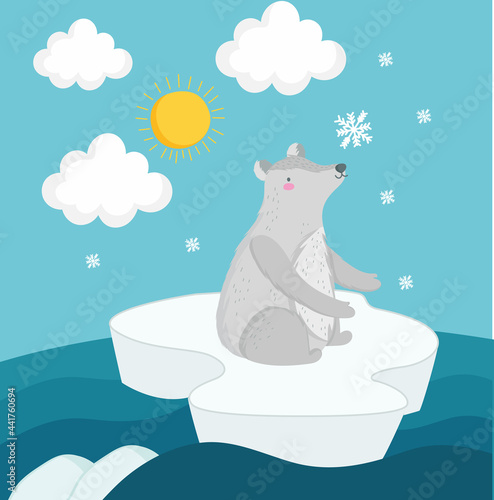 polar bear on iceberg