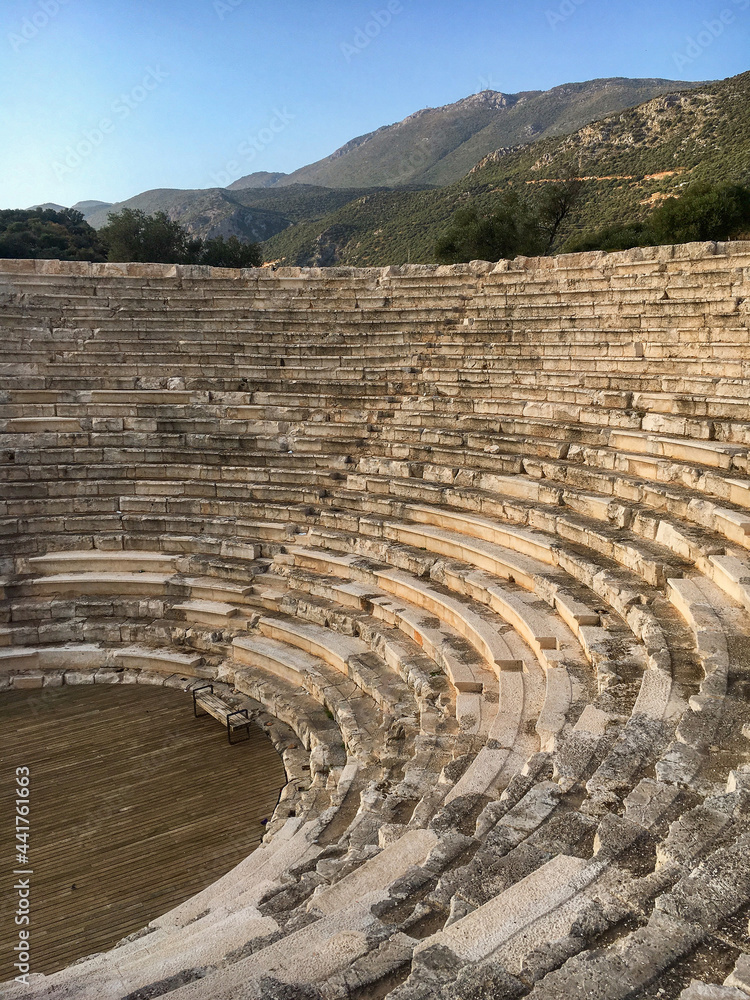 Antiphellos Ancient City beautiful theater, Kas, Turkey