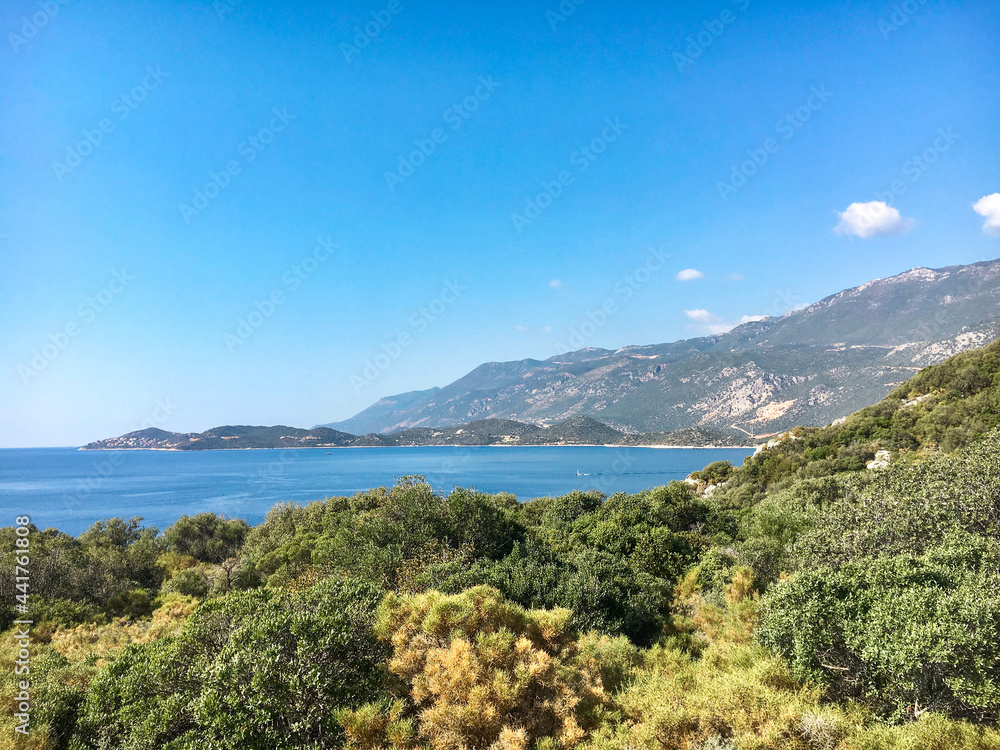 Scenic Mediterrian coastline landcape