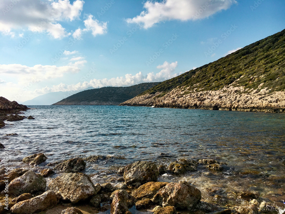 Scenic Mediterrian coastline landcape