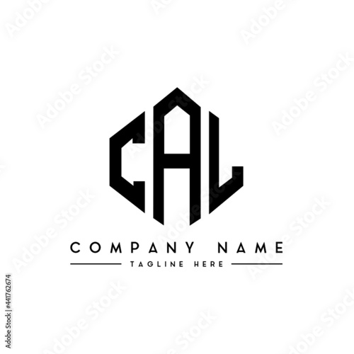 CAL letter logo design with polygon shape. CAL polygon logo monogram. CAL cube logo design. CAL hexagon vector logo template white and black colors. CAL monogram, CAL business and real estate logo. 